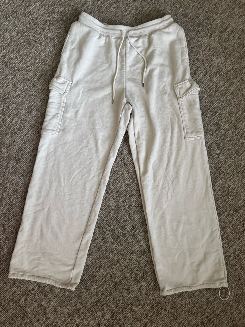 Uniqlo Sweat Cargo Pants Cream L